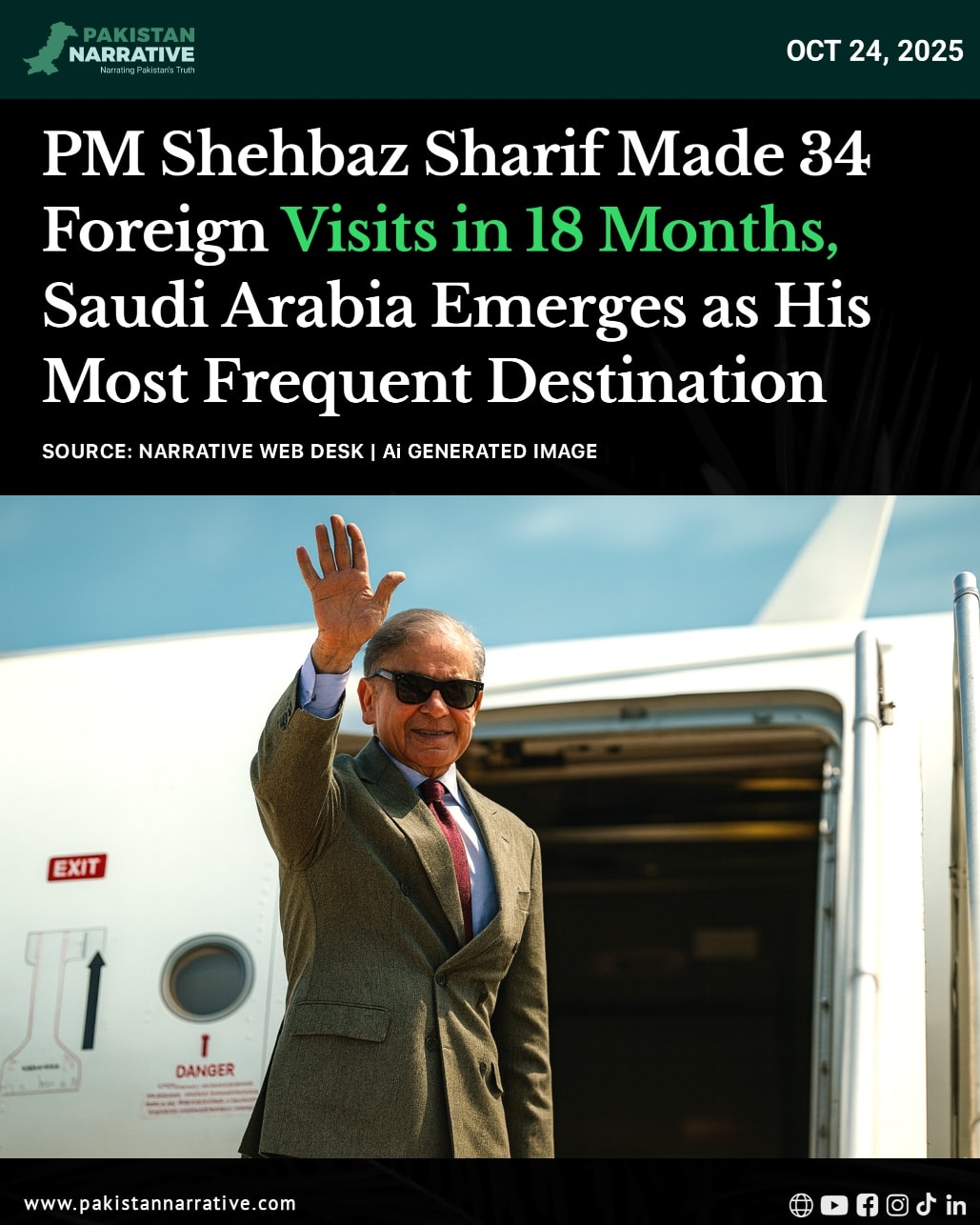 Details of foreign visits made by the President and Prime Minister between March 2024 and October 2025 have surfaced, revealing extensive diplomatic activity by the country’s top leadership.
🔗 Read Details: Link in the comment
#ShehbazSharif #PakistanPolitics #ForeignVisits #SaudiArabia #Diplomacy #PakSaudiRelations #PMShehbaz #PakistanNews #Leadership #GlobalEngagement #ForeignPolicy #PakistanUpdate #GovernmentOfPakistan #InternationalRelations